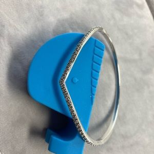 Pandora Sterling silver “Sparkling Wishbone” bangle